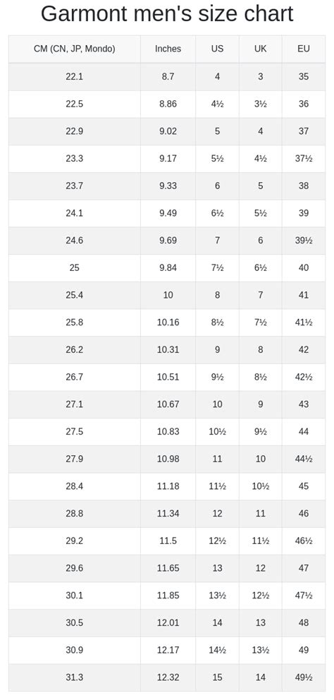 garmont boot|garmont boots size chart.